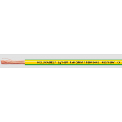 LgY-UV 1x6 mm2 450/750 V przewód jednożyłowy żółto-zielony odporny na UV 18049448 Helukabel